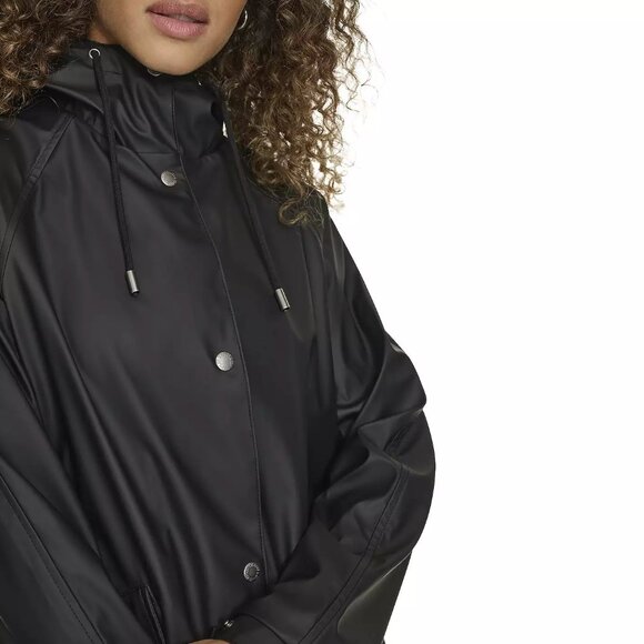 Levi's® Womens Hooded Water Resistant Midweight Raincoat - Picture 4 of 8